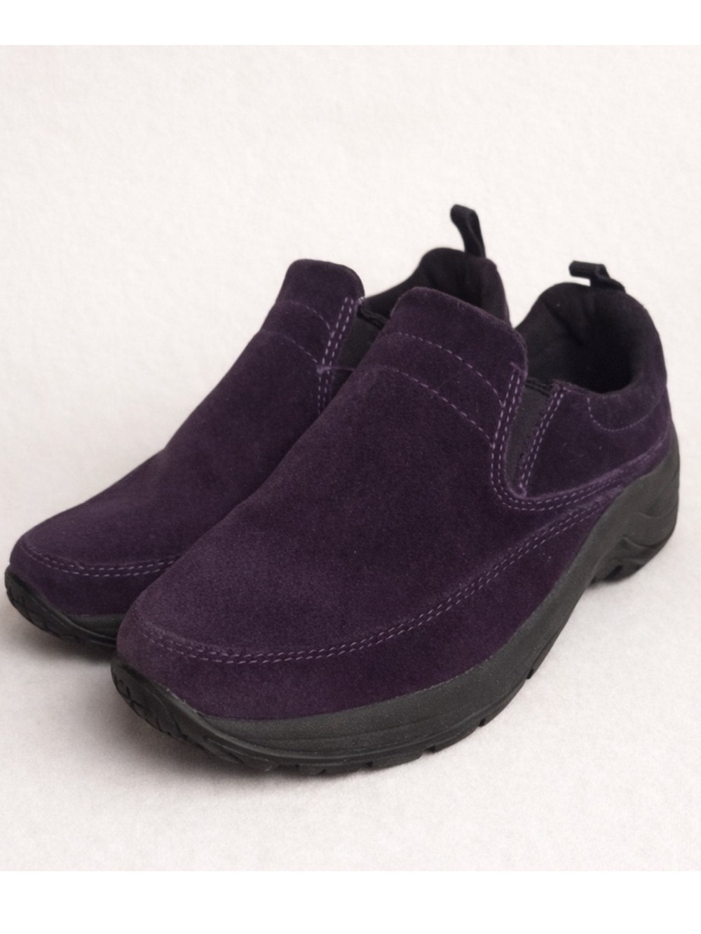 LL Bean Women’s Comfort Mocs – Purple Suede Slip-Ons – Size 7M 💜👟